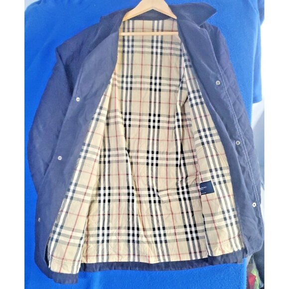Burberry London Corduroy Collar Vintage Quilted Jacket Women's Size Medium - Picture 3 of 16